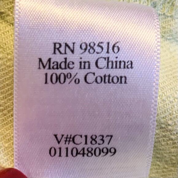 Women's Coldwater Creek Green Floral Flowers Twill Chino Zip Front Jacket Large - Picture 6 of 7